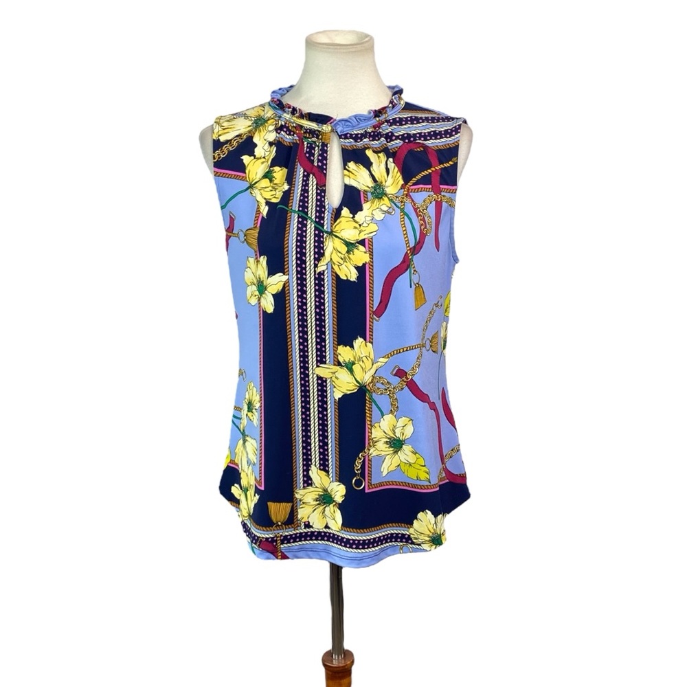 7th Avenue Studio Design “New York & Company” floral sleeveless top size M